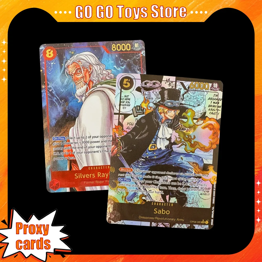 

ONE PIECE FOIL Proxy Cards Развлекательные игры OPCG Sabo Sanji Silvers Rayleigh Trafalgar Law Yamato Shanks Коллекция игрушек в подарок
