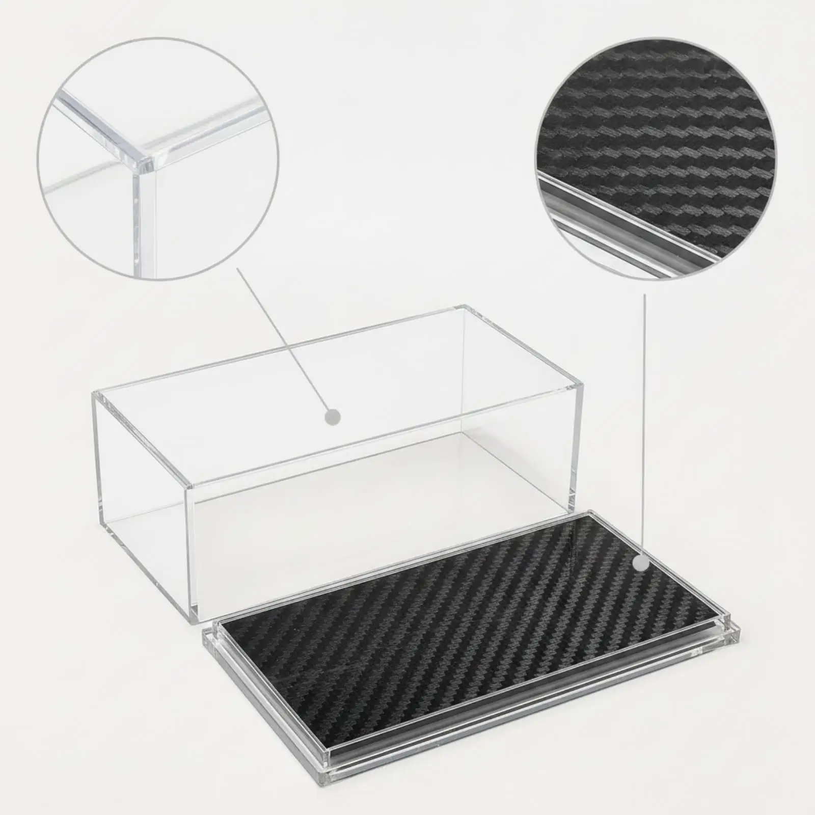Acrylic Display Case Transparent Miniature Showcase Model Car Box for Car Models Building Kit