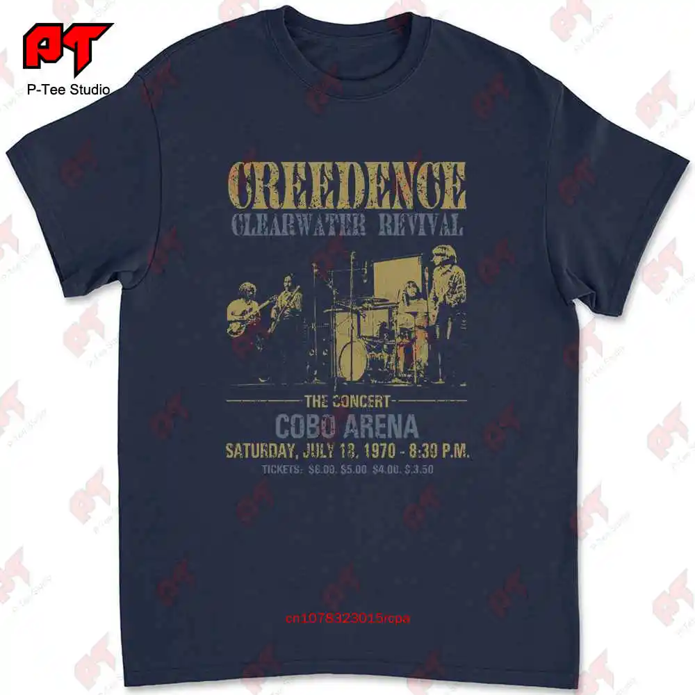 Creedence Clearwater Revival Ccr Vintage Concert T Shirt Cobo Arena S 2345Xl UXYD