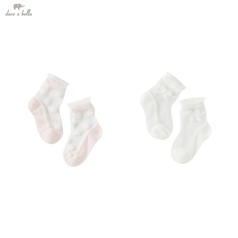 Dave Bella Summer Children's Thin Socks Baby Breathable Socks Boys Girls Short Socks Sweet Cute DB2251683