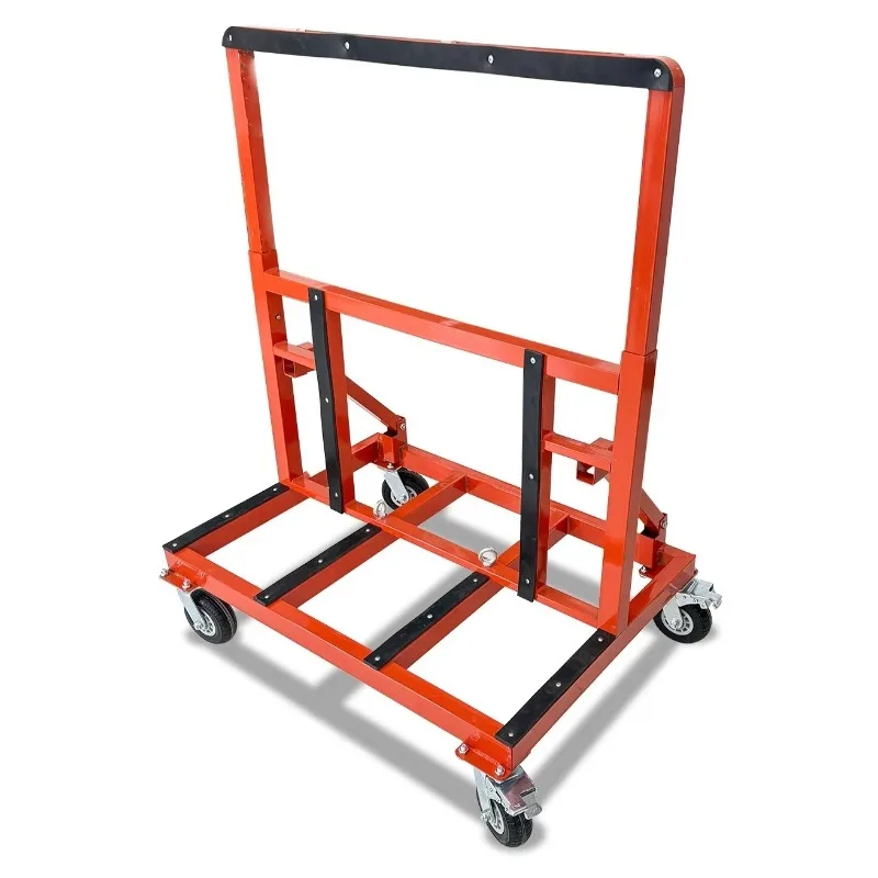 

Стеклянная транспортная тележка, грузоподъемность 800 кг, конструкция из нержавеющей стали, четырехколесная складная конструкция для обработки материалов