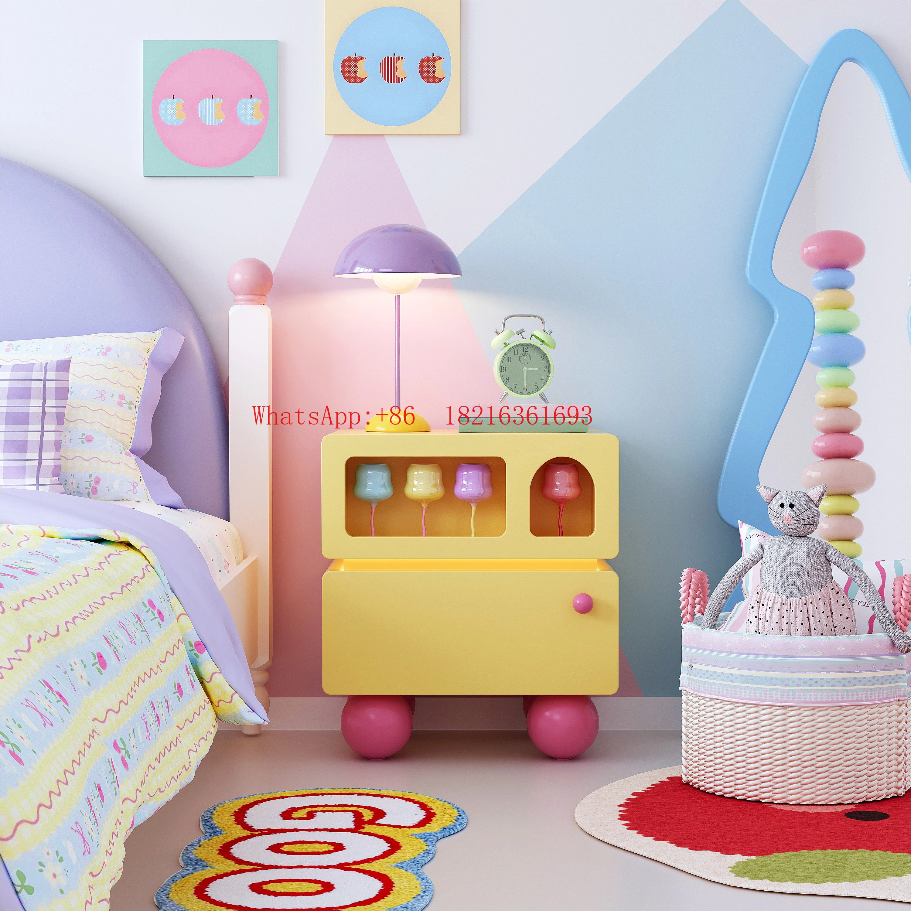 Cream Wind Bedside Table Household Bedroom Cute Creative Side Cabinet Light Luxury Drawer Decorative Cabinet