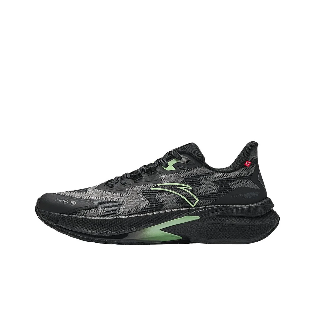 

Anta Rocket 5.0 Nitrogen Technology Slip Resistant Abrasion Resistant Low top Running Shoes Men's Black Gray Green 912445503-4
