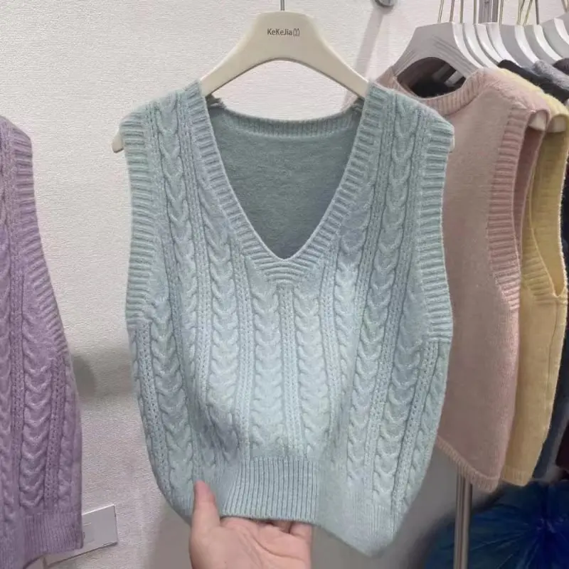 البلوز محبوك سترة 2025 فضفاضة الخريف سترة جديدة سترة قصيرة سترة الكلية #4