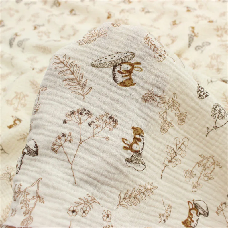 Cotton Crepe Fabric Breathable Cotton Seersucker Fabric DIY Sewing Patchwrok Pajamas Sleepwear Pillowcases Baby Cloth view 3