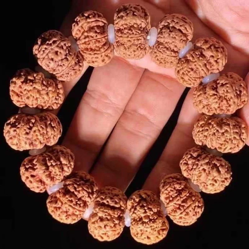 

[Rare] Jingang Bodhi Stump Bracelet Nepal Snowflake Fan Corpulent Double Honeycomb Five Faces Crafts