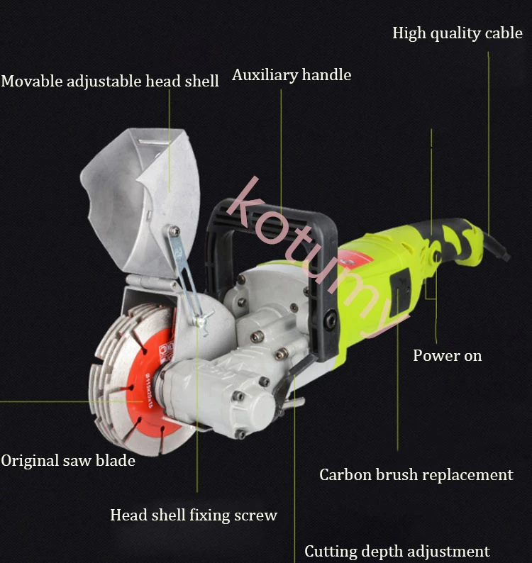 Professional Electric Wall Chaser Groove Slotting Machine Brick Wall Cutting Machine Steel Concrete Cutter