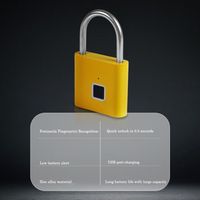 Portable Keyless Fingerprint Lock Waterproof Anti-theft Smart Padlock Intelligent Safety Zinc Alloy Electronic Door Lock Outdoor