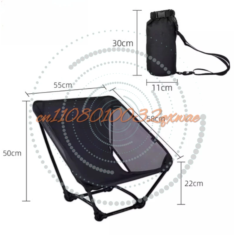 Hiking Camping Mesh Ground Chair Four-legged Chair Ultra Light Outdoor Lightweight Folding Legless Chair