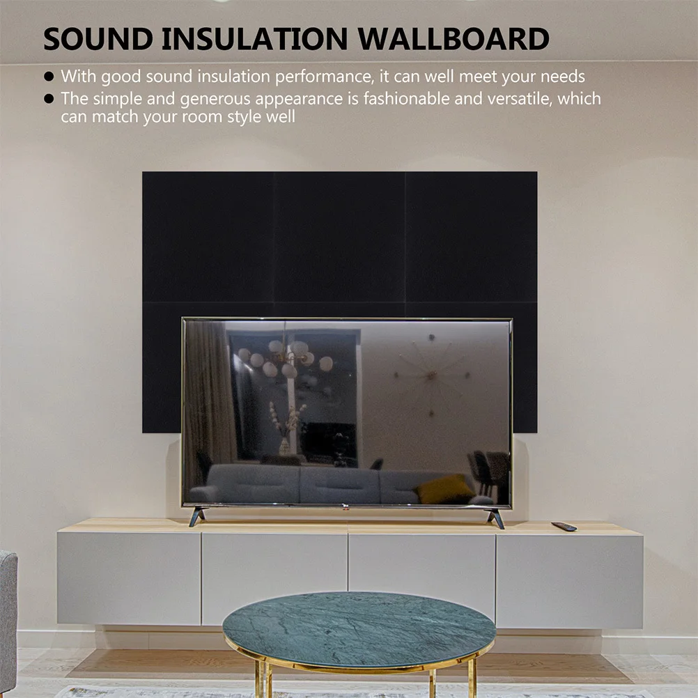 

2 Pcs Wall Panel Soundproof Absorption Panels Proofing Felt Protective Pad Soundproofing Black Noise Reduction