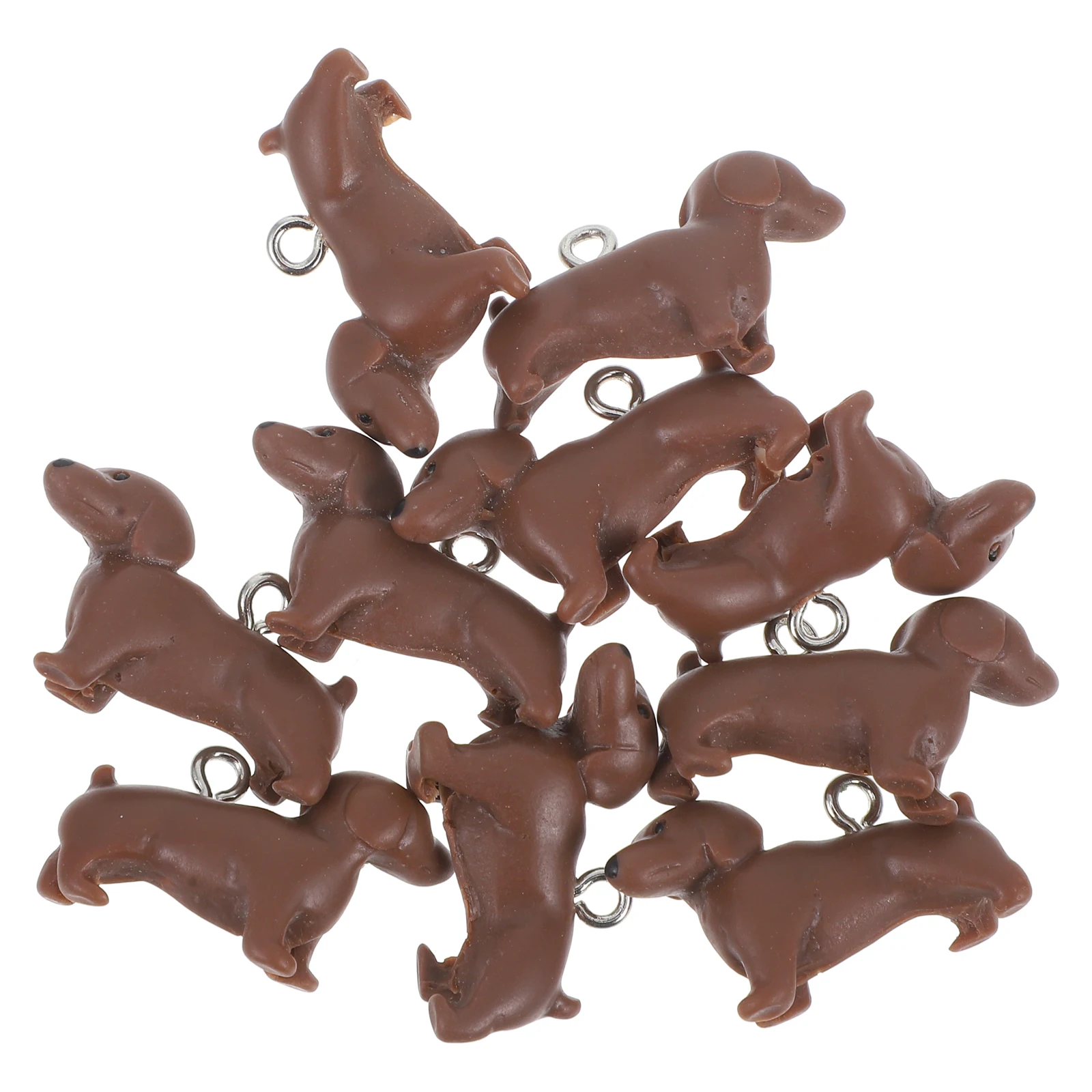 

10pcs Resin Dog Pendant Charm Jewelry Making Earrings Necklace Cute Dachshund Animal Craft Accessories Enamel Pendants DIY Gifts