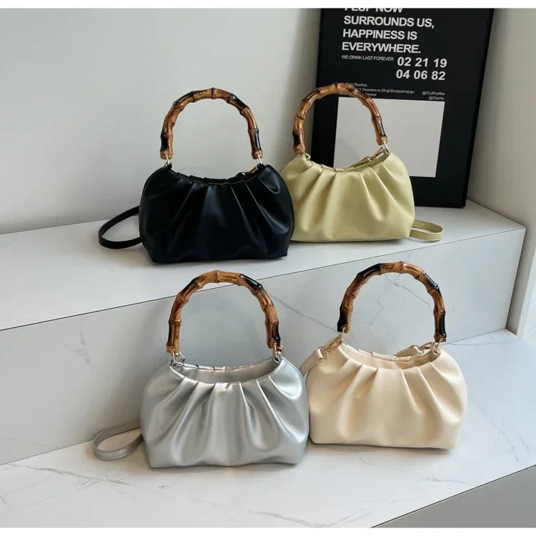 Fashion Niche Design Simple Classic Crossbody Bags 2025 High Quality Three-dimensional Commuting Chinese Style Bamboo Handbags