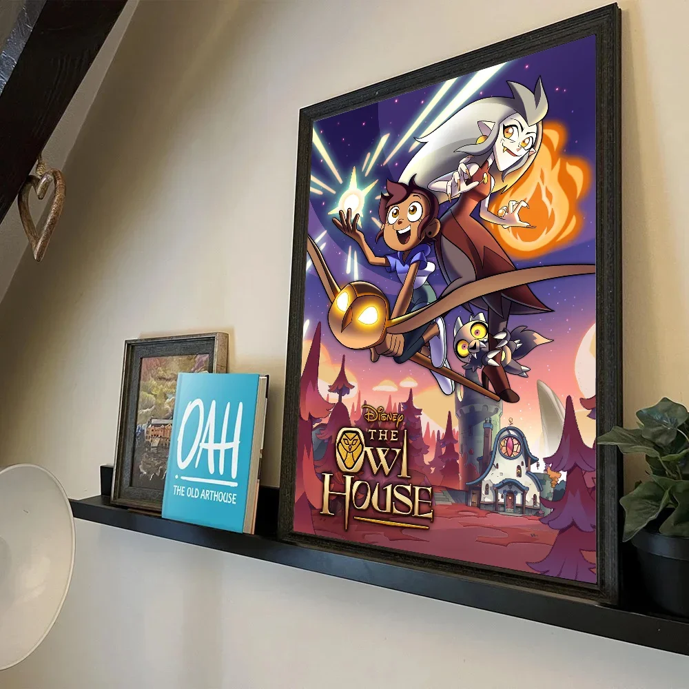 1 قطعة الكلاسيكية البومة البيت الفيلم المشارك ذاتية اللصق الفن ورقة مقاومة للماء ملصق مقهى بار غرفة جدار ديكور