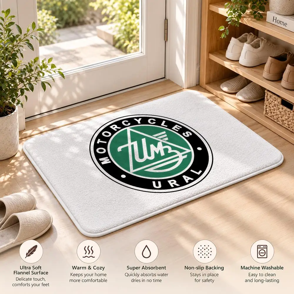 U-URAL Racing Car Modification Floor Mat Flannel Rug Soft Non Slip Door Mat For Bathroom Bedroom Kitchen Living Room Home Decor