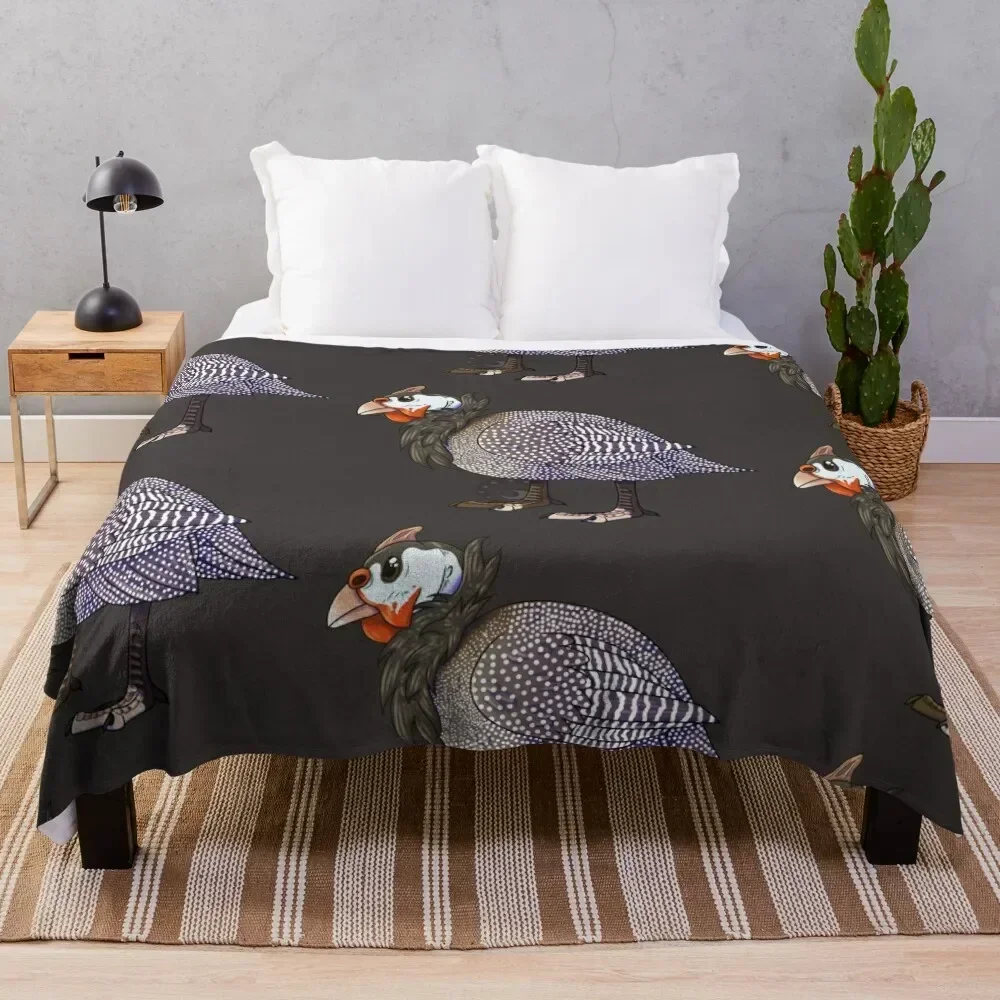 

Guinea Fowl Throw Blanket Flannels Luxury Designer Comforter Blankets