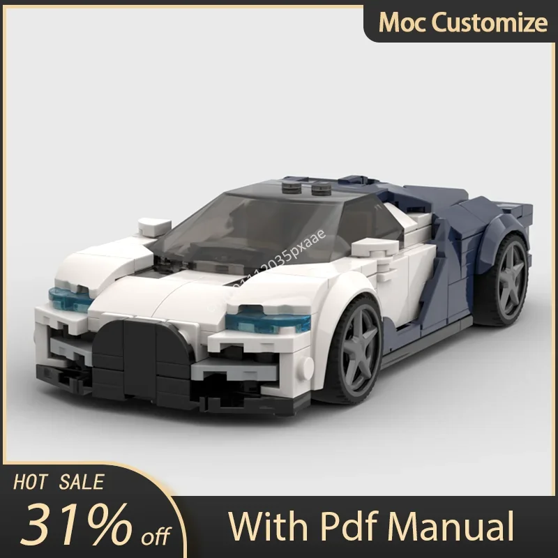 

405pcs Moc Bugattied Tourbillon Speed Champions Racing Sports Car Building Blocks Assembly Creativity Bricks Toys Kids DIY Gift