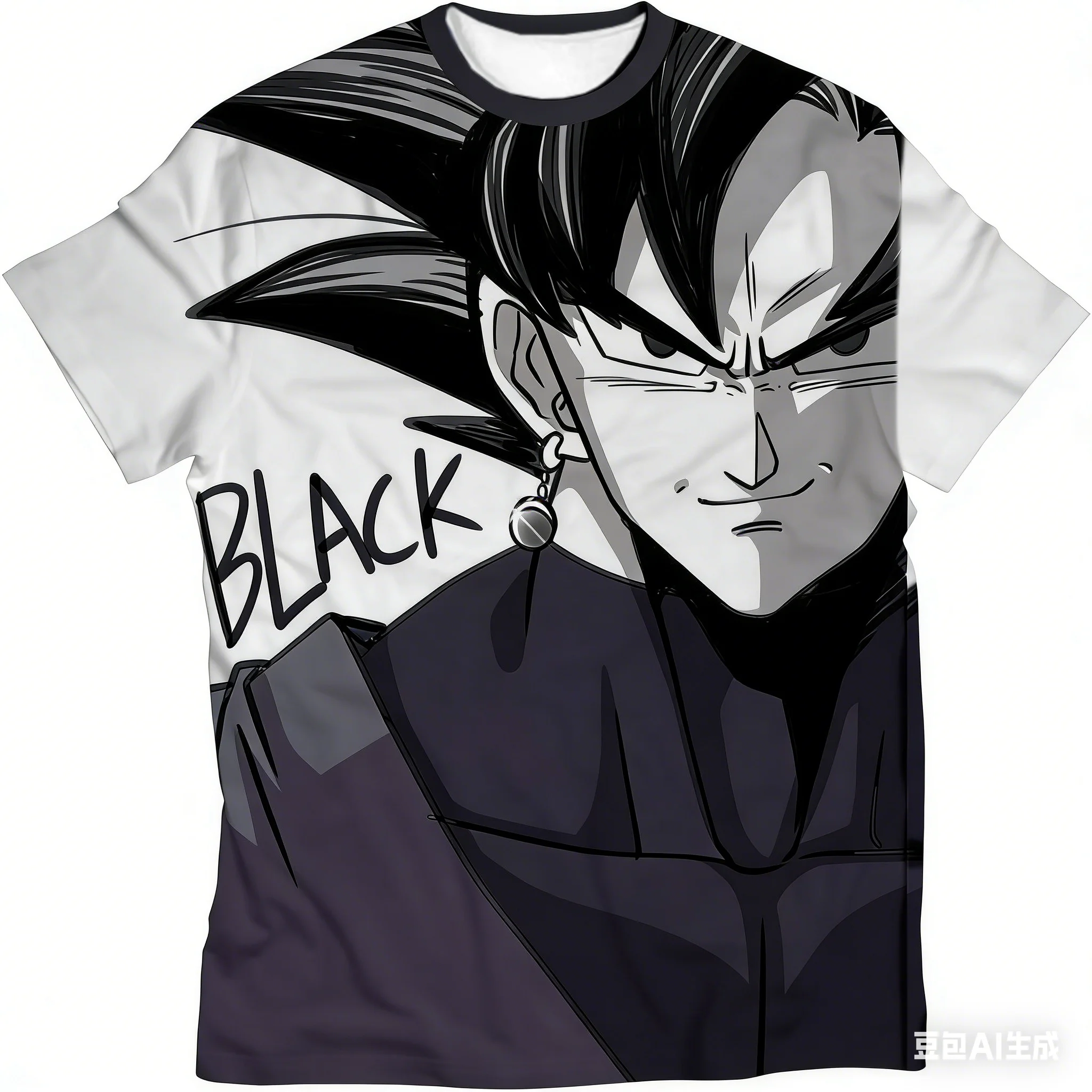 Dragon Ball Super Ultra Instinct Goku T-shirt, Silver Hair White God 3D Print, Funny Sports Casual Short Sleeves, Shortsfriends