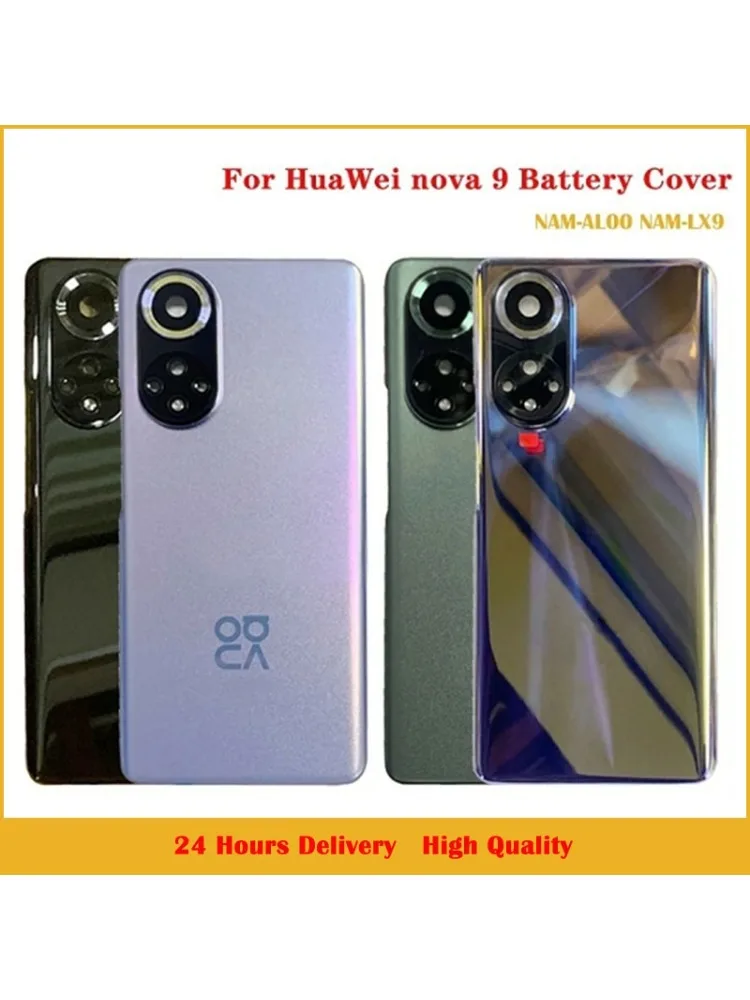 Szkło A+++ do Huawei Nova 9, szkło baterii, twarda tylna obudowa, panel tylny + klej z obiektywem aparatu — zdjęcie produktu 6