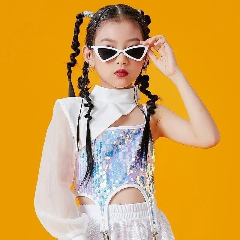 

Children's performance clothing sequins fashion runway shows trendy girls' jazz dance