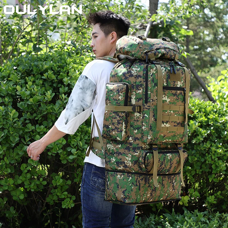 Verschleißfester Rucksack, Unisex, multifunktional, atmungsaktiv, wasserdicht, 100 l, leichte Outdoor-Sporttasche mit hoher Kapazität