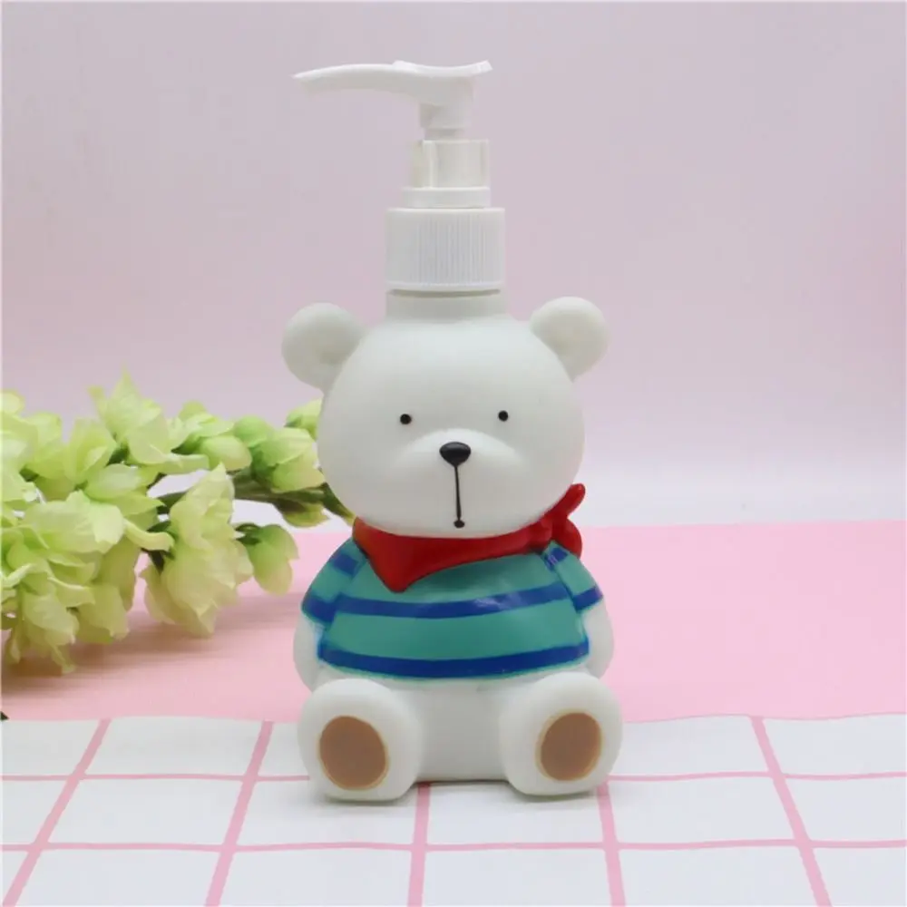 300ml Cartoon Bear Foaming Soap Dispenser Hand Sanitizer Shampoo Shower Gel Refillable Pump Bottle Kids Making Foam Container