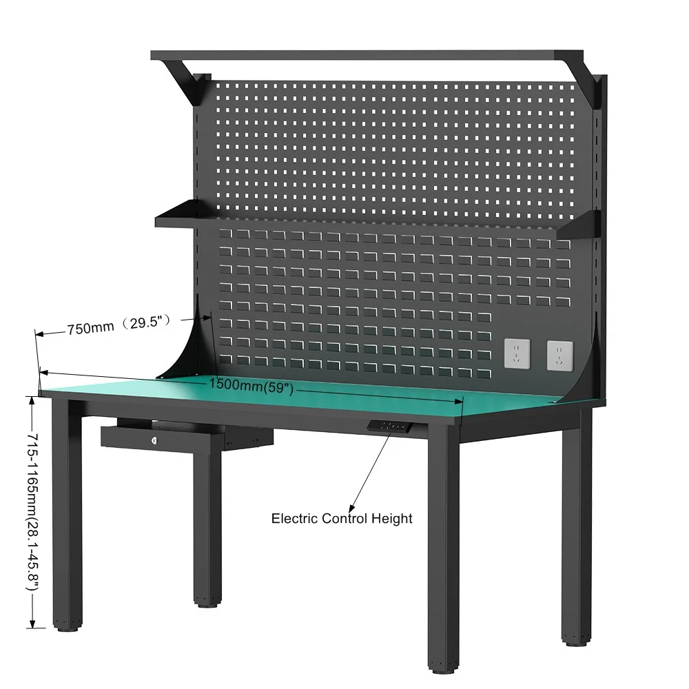 Work Tables Garage Workbench ESD Desk High Bearing Capacity Electric Height Adjustable Standing Desk