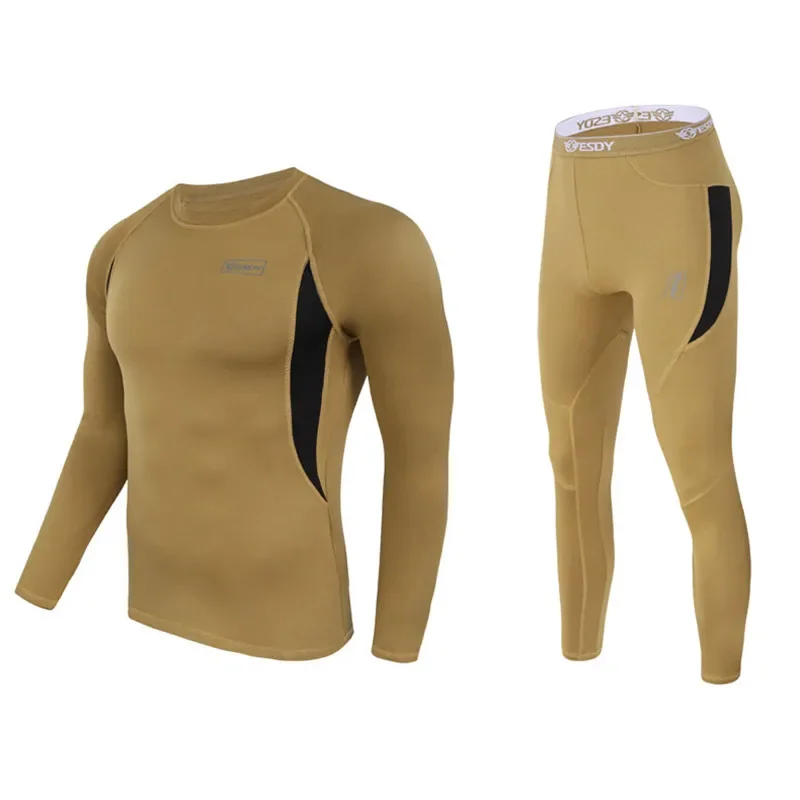 Winter Top Quality New Thermal Underwear Men Underwear Sets Compression Fleece Sweat Quick Drying Thermo Underwear Man Clothing