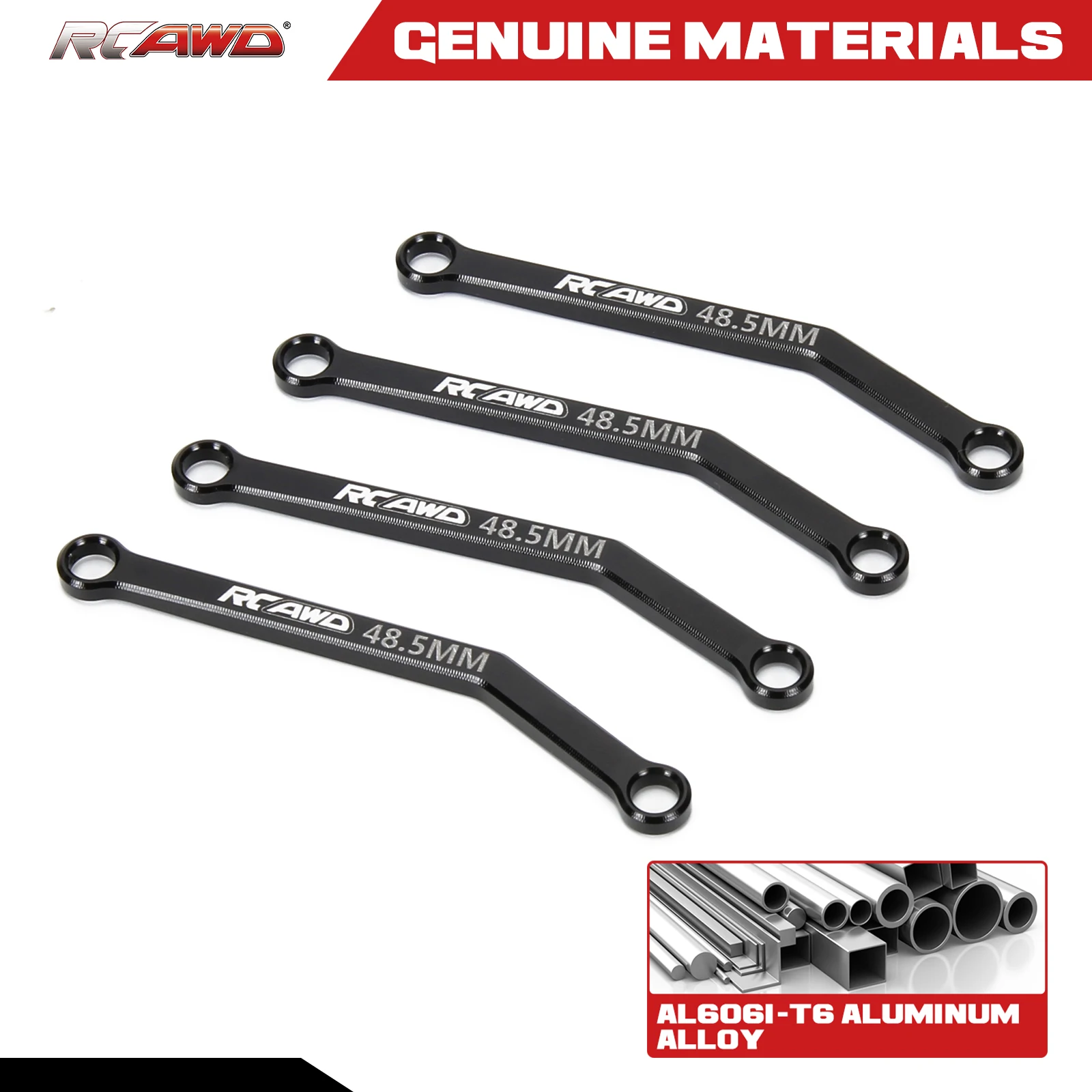 4 pcs/set full alloy front/rear link/linkage/rod/tie rod/toe link 48.5mm for FMS Hobby FCX24 1/24 crawlers