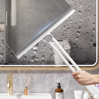 Glass Wiper Household Folding Wiper Silicone Scraper Washing Wiper Glass Clean Floor Window Glass Cleaning Tool Water Wall