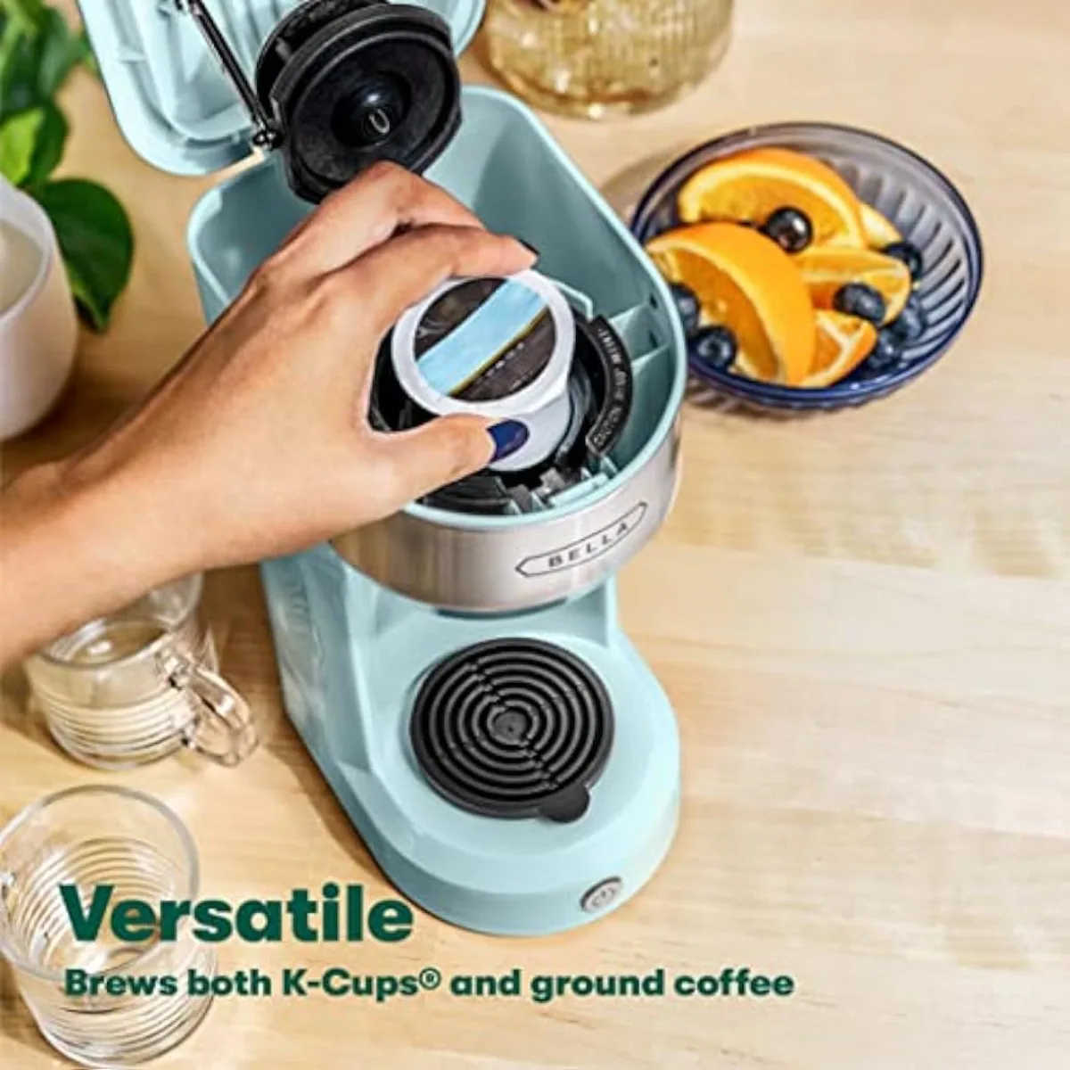 Cafetera de servicio individual Dual Brew, taza K Compatible con cesta de café molido y adaptador-apagado automático sin preocupaciones | EE. UU. | Nuevo