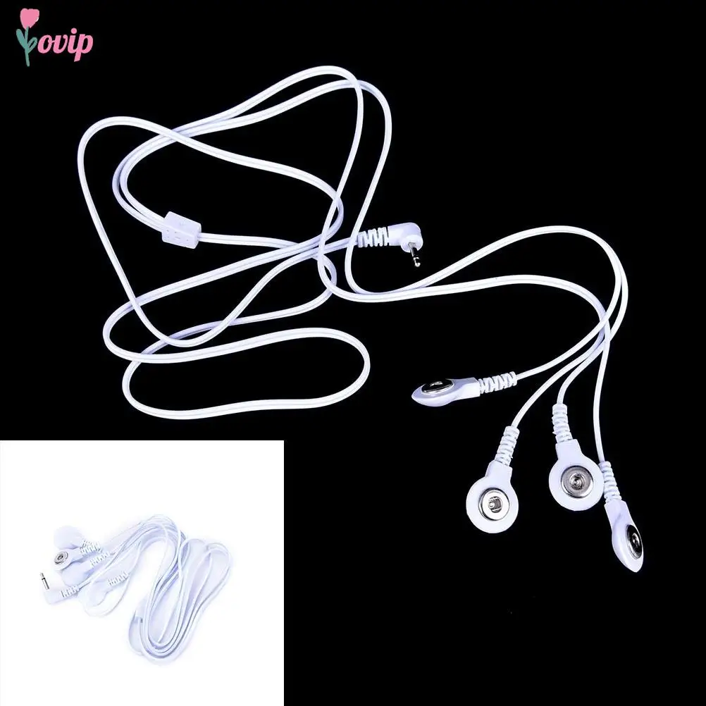 1 PC 4-Way Durable Replacement Electrode Pads TENS Unit Lead Wires Cables for Tens EMS Standard 2.5mm Connection Massage Tools