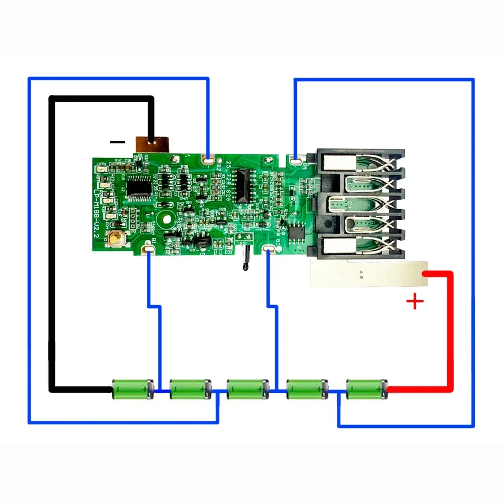 PCB Charging Protection Plate 5-cell Lithium-ion Battery Plastic Cas Suitable for Milwaukee M18 18V 4Ah Lithium Battery Casee