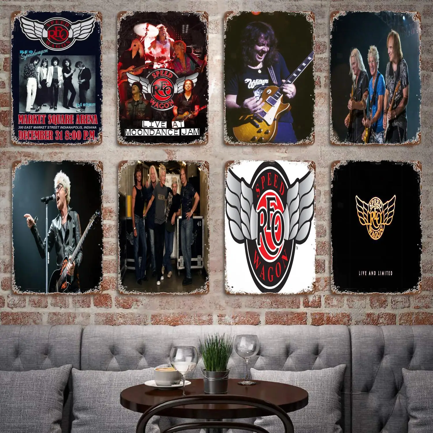 

REO Speedwagon Bands metal Decor Poster Vintage Tin Sign Metal Sign Decorative Plaque for Pub Bar Man Cave Club Wall Decoration