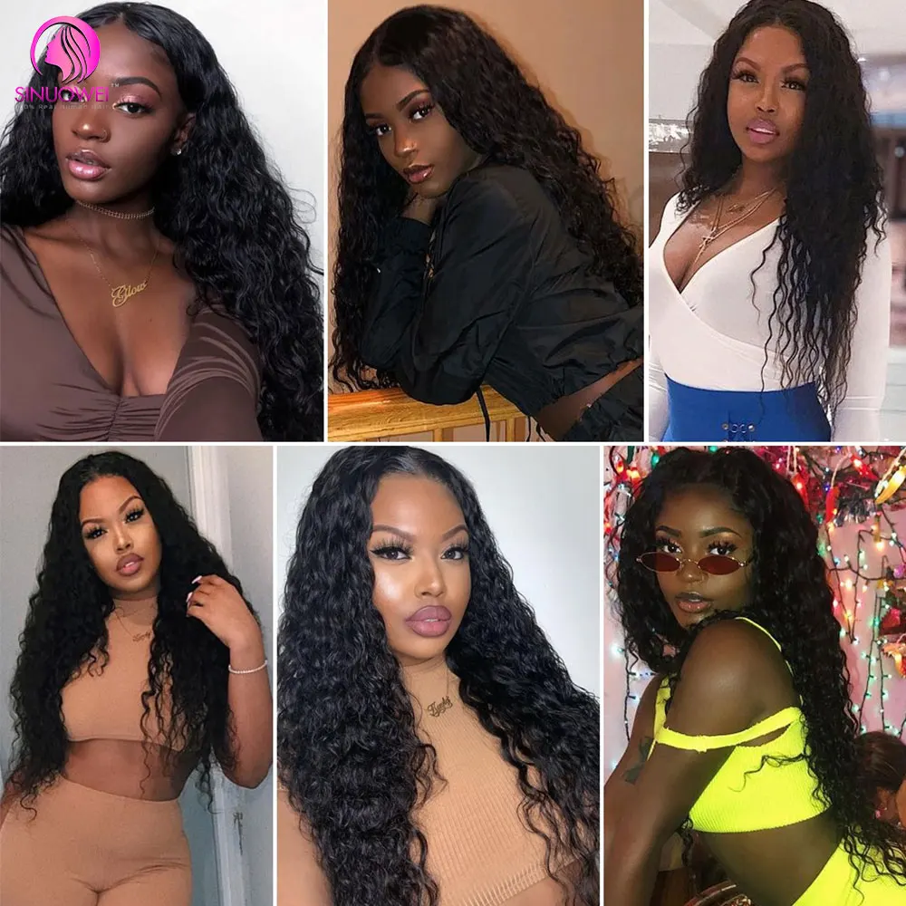 Water Wave 13x6 HD Lace Frontal Wigs For Black Women HD 5x5 Lace Closure Wig Wet And Wavy Deep Wave Human Hair Pre Plucked 220%