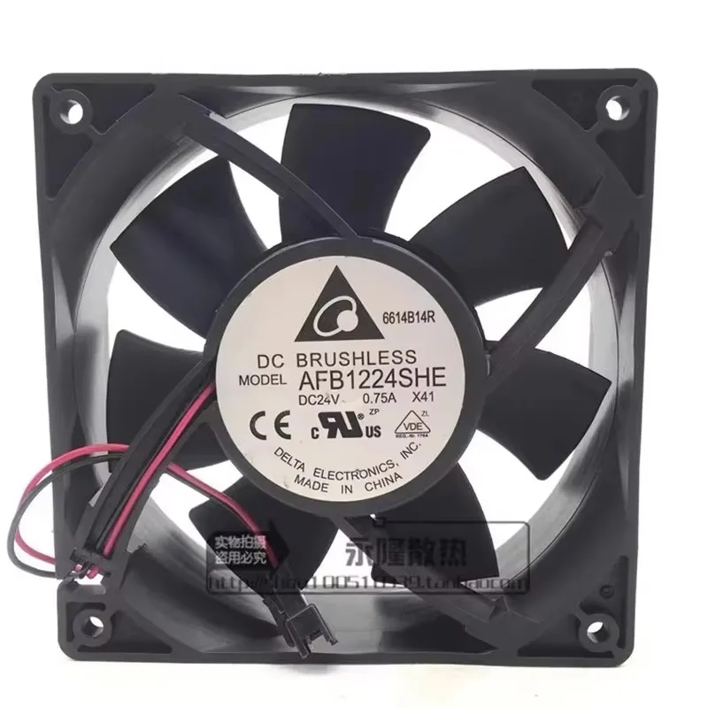 

New AFB1224SHE 120*120*38MM 24V 0.75A 12CM Double ball frequency converter Cooling fan