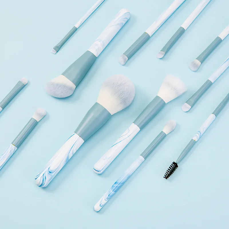 12pcs fancy Clear Sky makeup brush set Super soft hair blush brush Loose brush Dot brush Blade brush Makeup brush