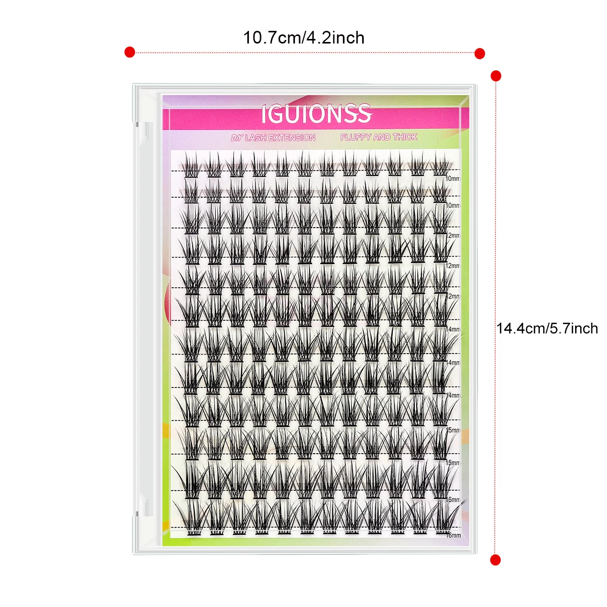 Fake eyelash extension IG2350 mixed length D-roll vacation eyelash DIY at home using IGUIONS