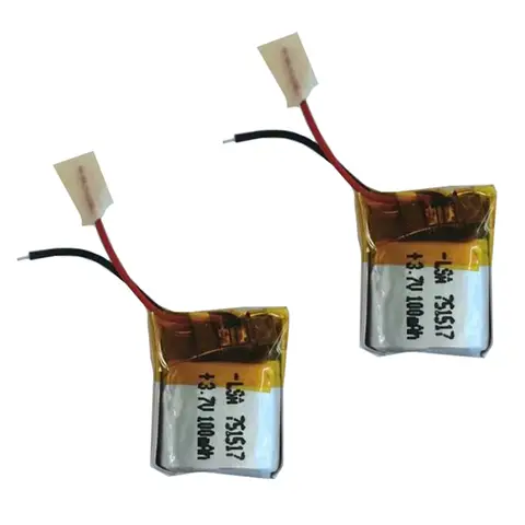 1-10PCS 751517 3.7V 100mAh Rechargeable Lithium Polymer Battery For Cheerson CX-10 CX10 CX12 JJ820 V646 V676 JJ810 RC Helicopter