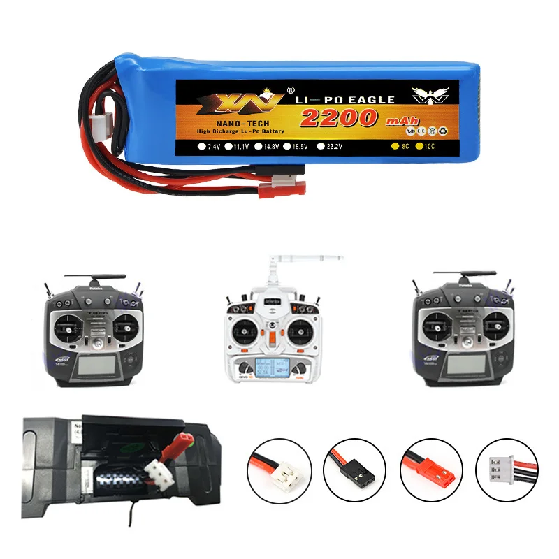 Batería LiPo recargable Futaba T6J T8FG 12FG - imagen 5