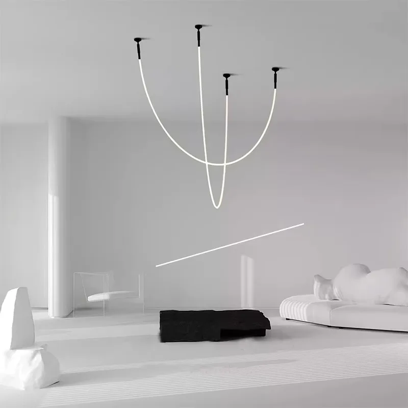 أضواء الخط الحد الأدنى الحديثة الإبداعية وشخصية سيليكون أضواء قلادة عمودية غرفة المعيشة غرفة نوم الممر ديكور