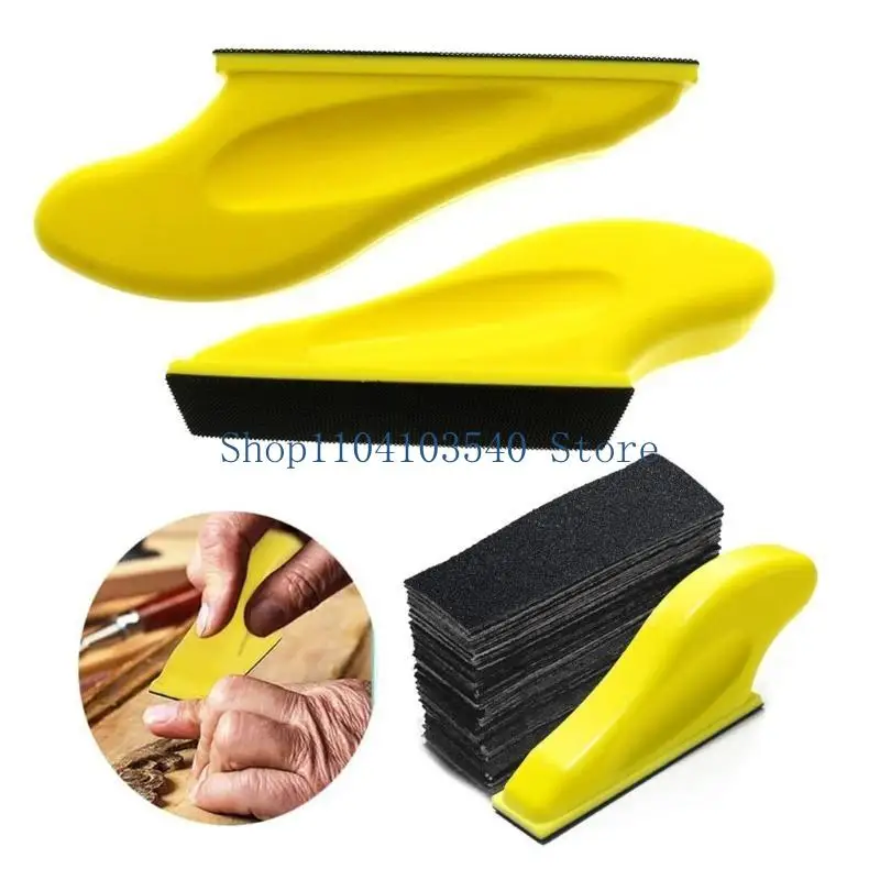 02DC 71pc Sandpaper Finger Sander Set for Small Projects Craft Polishing Tool 30x93mm