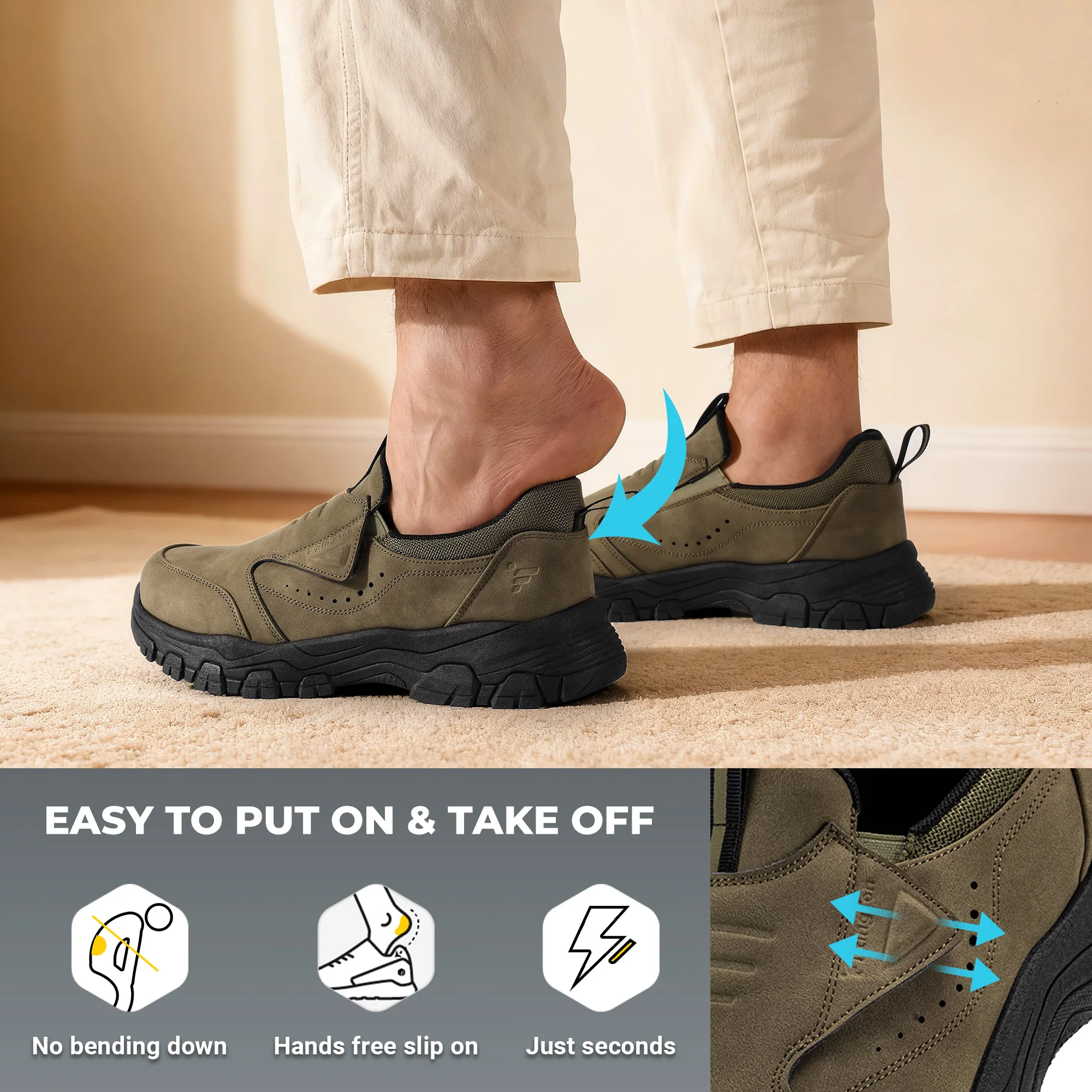 Men's Slip‑On Dress Shoes Comf - Men Shoes Boss recension och pris