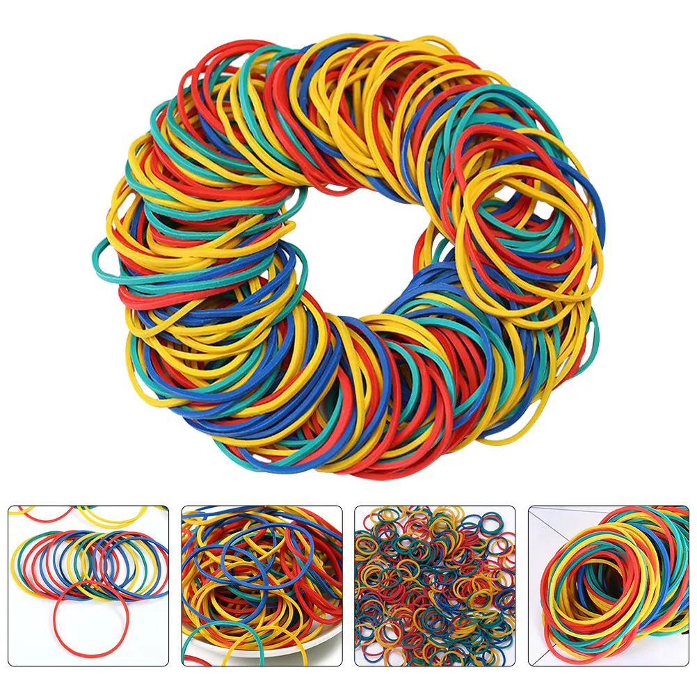 1Set Colorful Rubber Bands Natural Rubber Elastic Bands Thickened Heavy Duty Household Office Supplies Binding