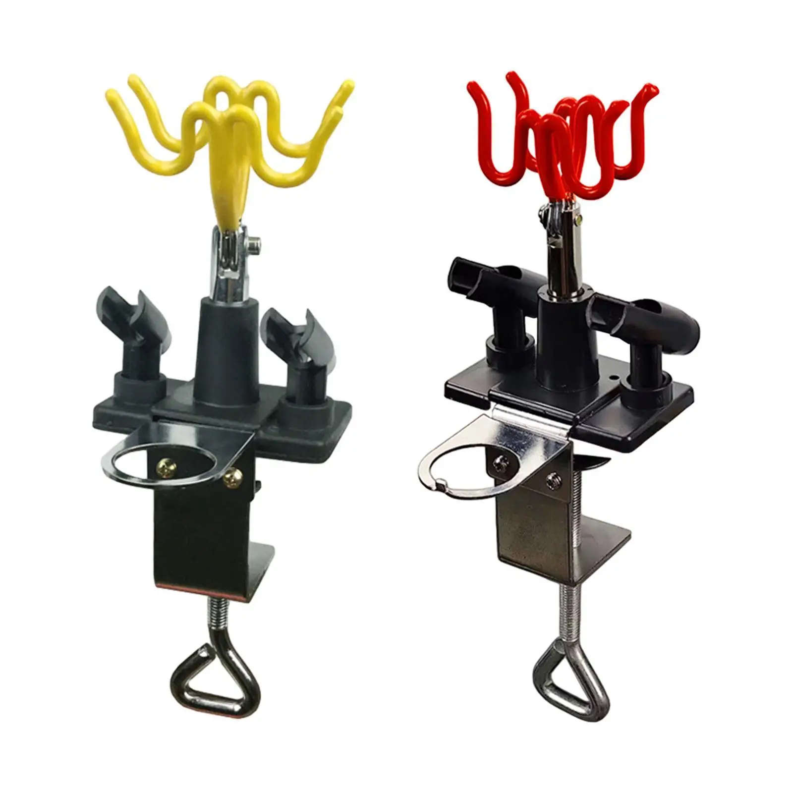 Secure Metal Airbrush Holder Clamp on Desk Stable Table Edge Stand Organizer Bracket for Model Painting Supplies view 3