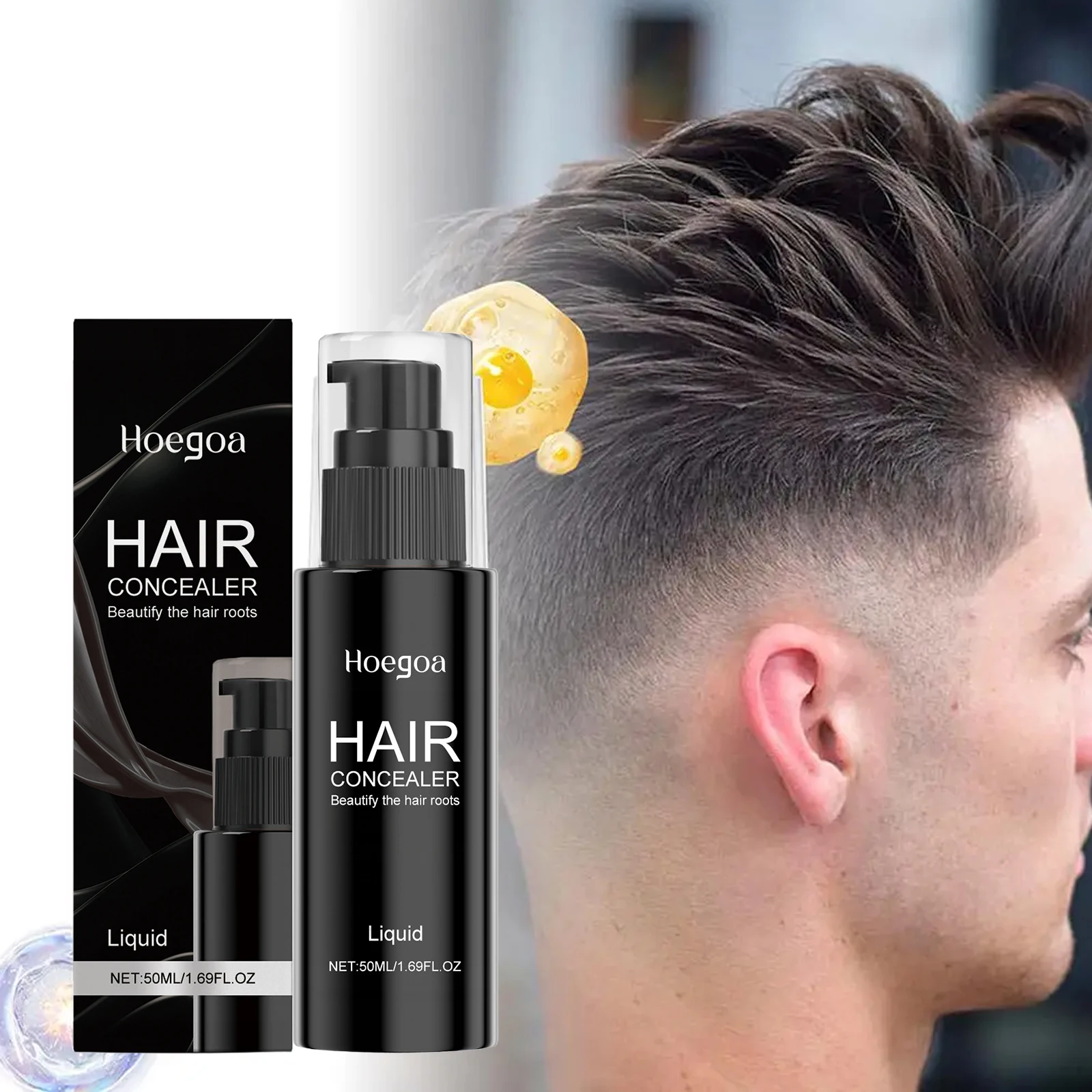 

50ml Hair Root Concealer Hairline Shadow Root Cover Up Forehead Makeup Fluffy Hair Long Lasting Waterproof Hair Concealer Liquid