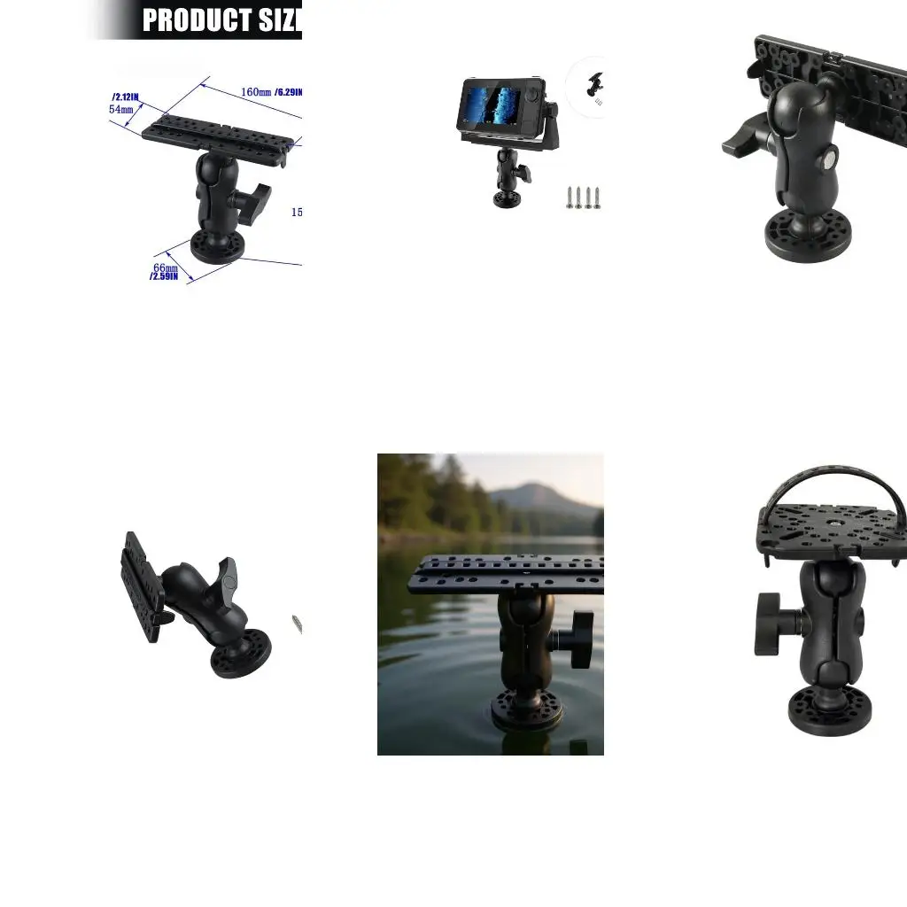 Q39E Fish Finder Bracket 360 Degree Rotation Holder Base Mount Fish Finder Mount Base
