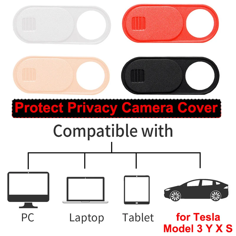 for Tesla Model Y Juniper 2026 2025 Camera Privacy Protector Cover White PC Webcam Cover Slide Blocker Model 3 2023 Accessories