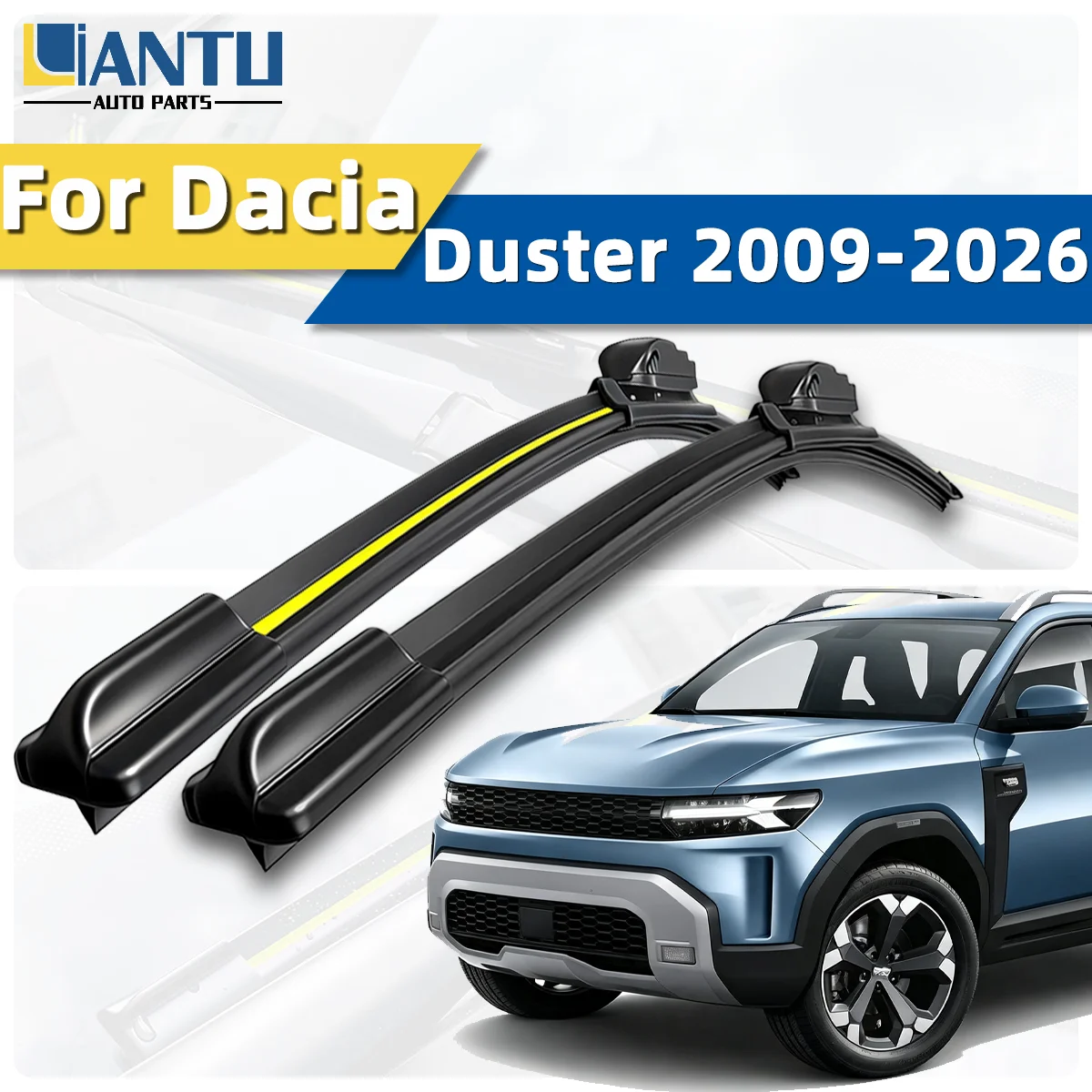 2pcs Automotive Front And Rear Windshield Wiper Durable Advanced Wiper Fit For Fit For Dacia Duster 2009-2026 Automotive Parts