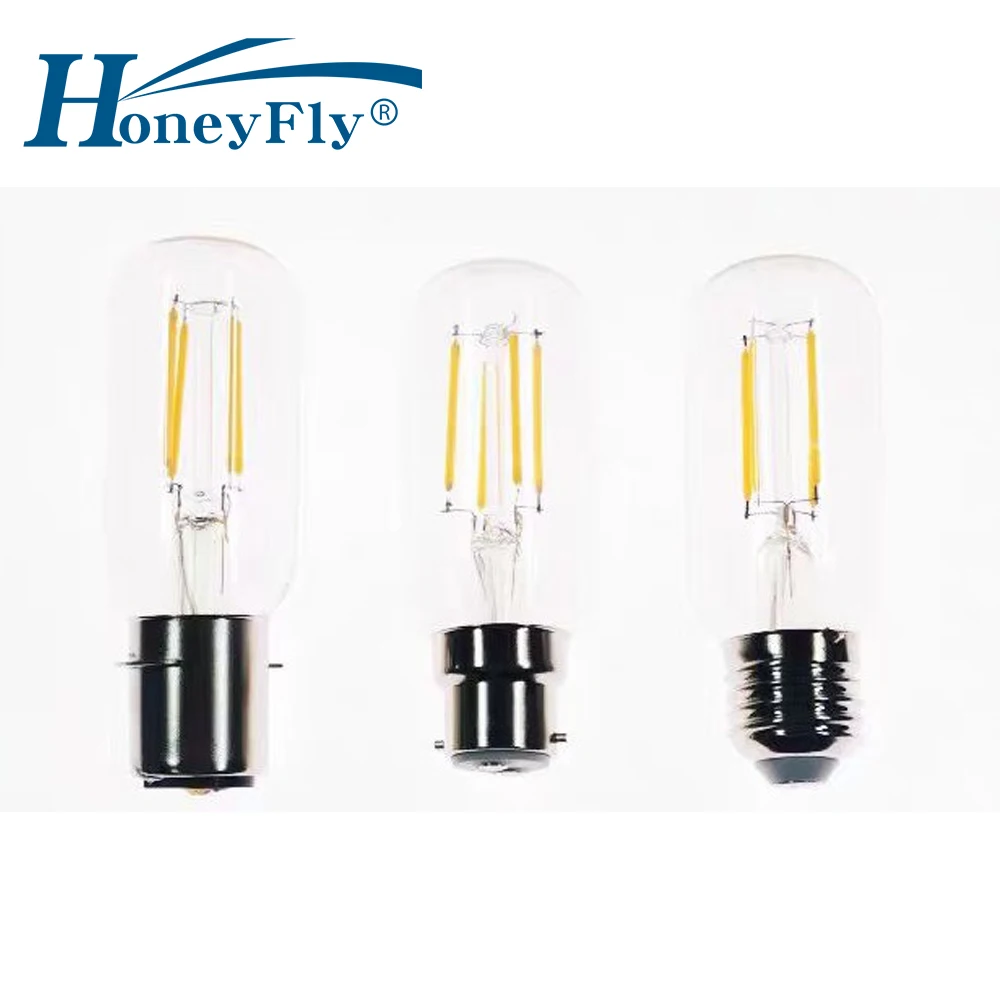 HoneyFly 2pcs LED Edison Lamp Bulb E27/B22/P28S 220V 6W Marine Warm White Vintage Filament Lighting Replacement for Halogen Lamp