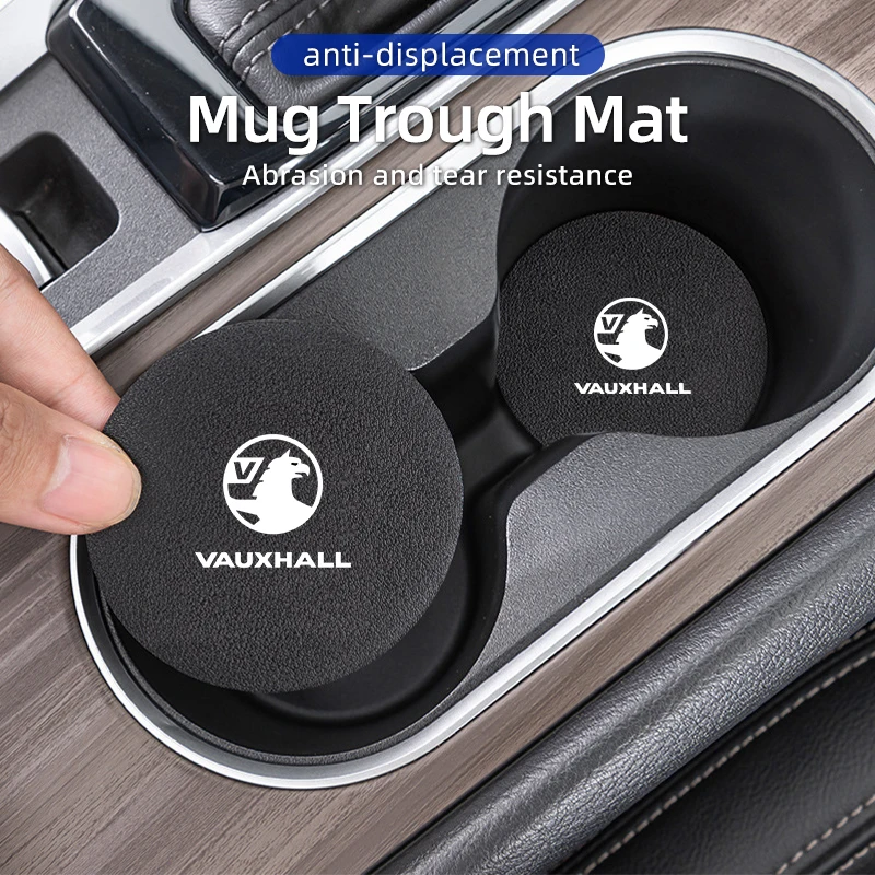 Car Coaster Carbon Mug Drinking Pad Cup Non-Slip Mat Accessories For Vauxhall VXR Astra GTC Tigra Zafira Vectra Signum Meri